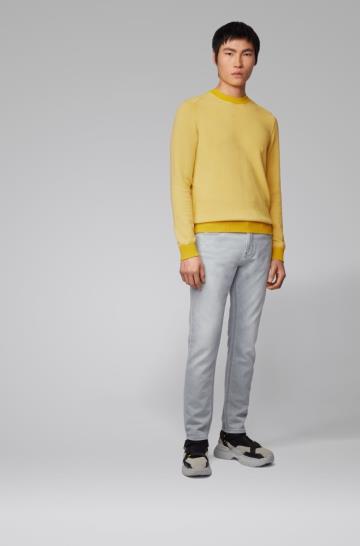 Sweter BOSS Lightweight Żółte Męskie (Pl85726)